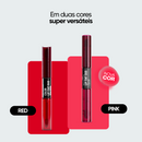 Lip tint com ácido hialurônico (duas cores).