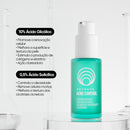 Sérum facial antiacne e oleosidade 10% ácido glicólico + 0,5% ácido salicílico