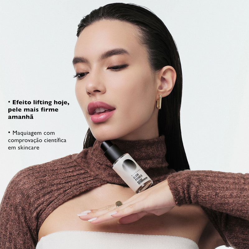 Primer facial com niacinamida e efeito lifting.
