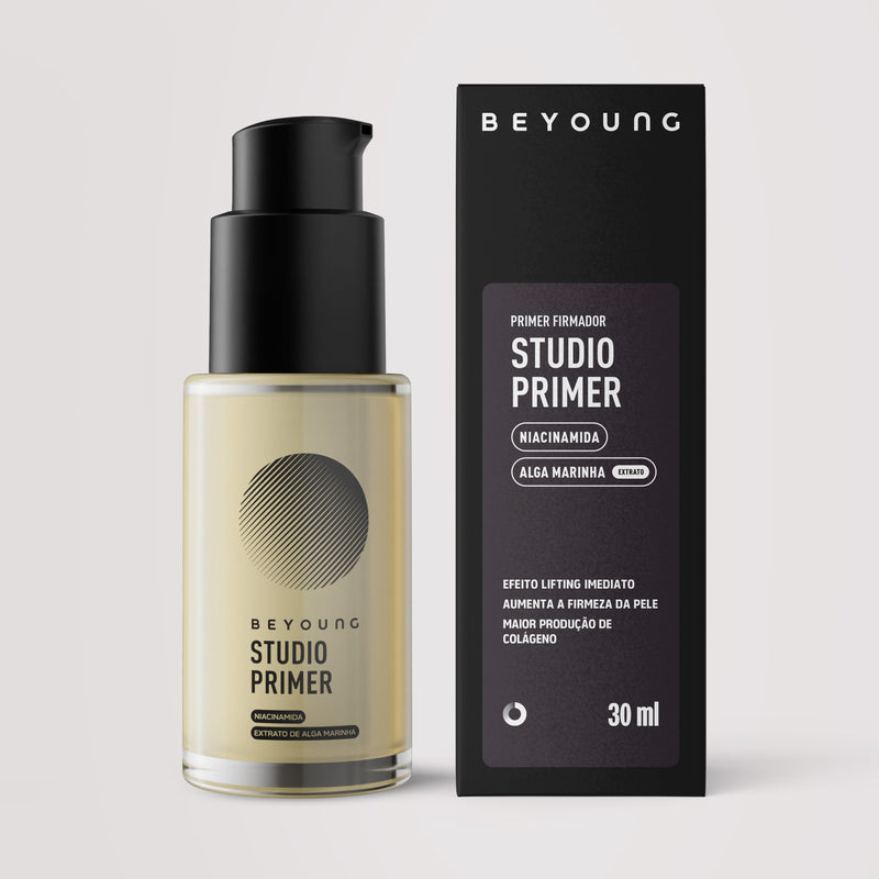 Primer facial com niacinamida e efeito lifting.